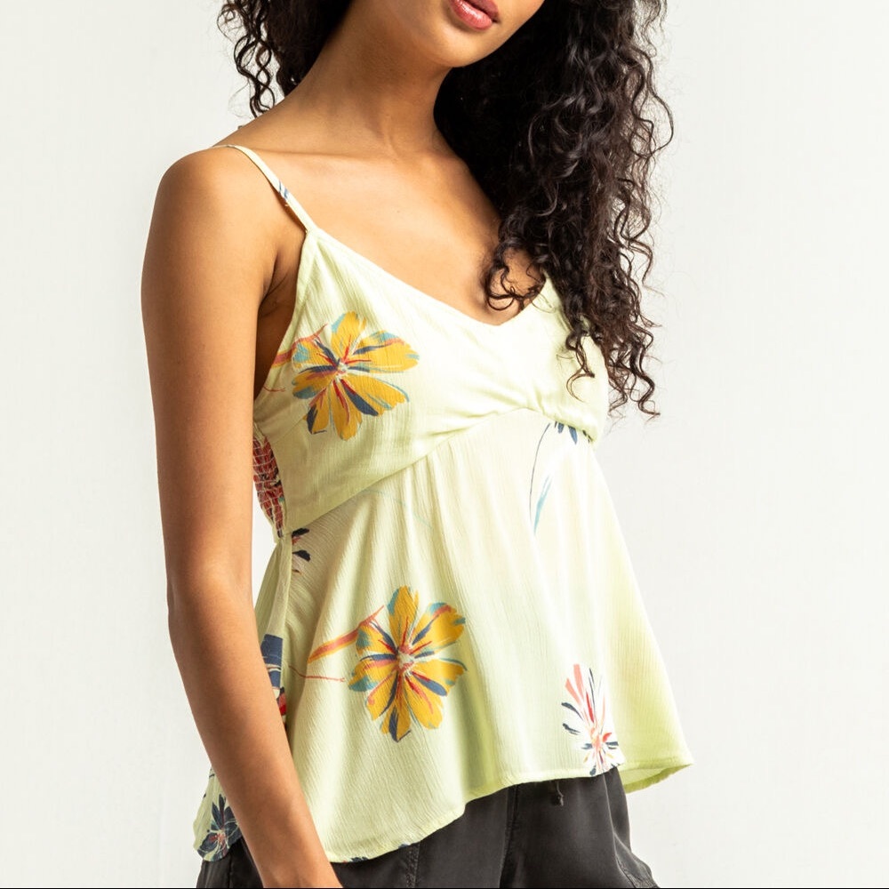 Mint floral flowy top